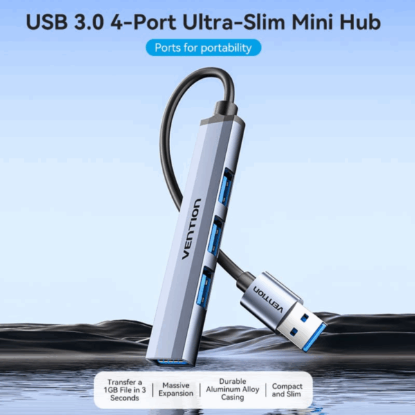 Vention 4-in-1 USB 3.0 Mini Hub - CKOHB - Image 4