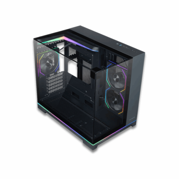 Tecware VX Prism Black Dual Chamber Case w/ 3x 120mm ARGB Fans - Image 4
