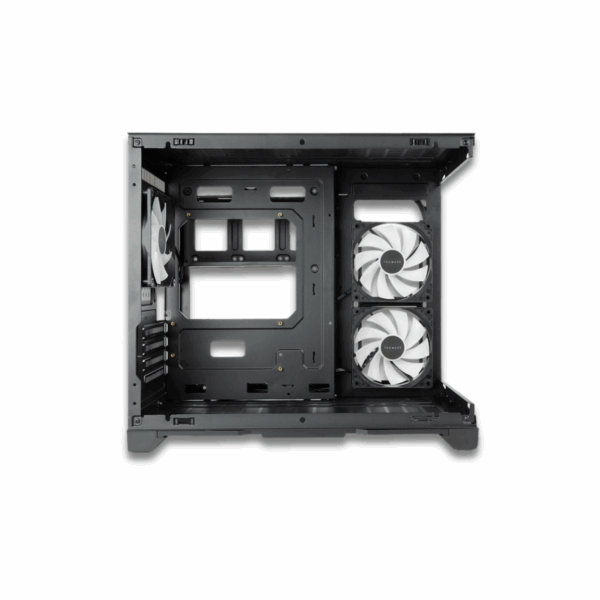 Tecware VXN Evo Black MATX Dual Chamber Case w/ 3X 120mm ARGB Fans - Image 4