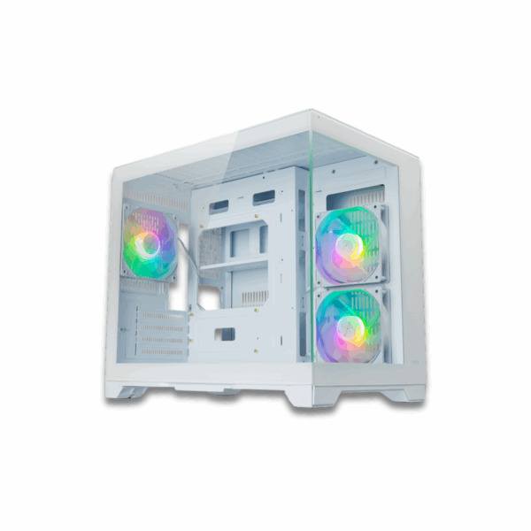 Tecware VXN Evo White MATX Dual Chamber Case with 3 ARGB Fans - Image 3