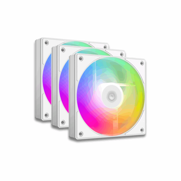 ID-Cooling AS-120-W 3-in-1 ARGB 120mm Fans White - Image 4