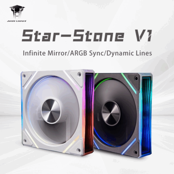 Jungle Leopard Star Stone V1 ARGB Extra 120mm Fans White - Image 4