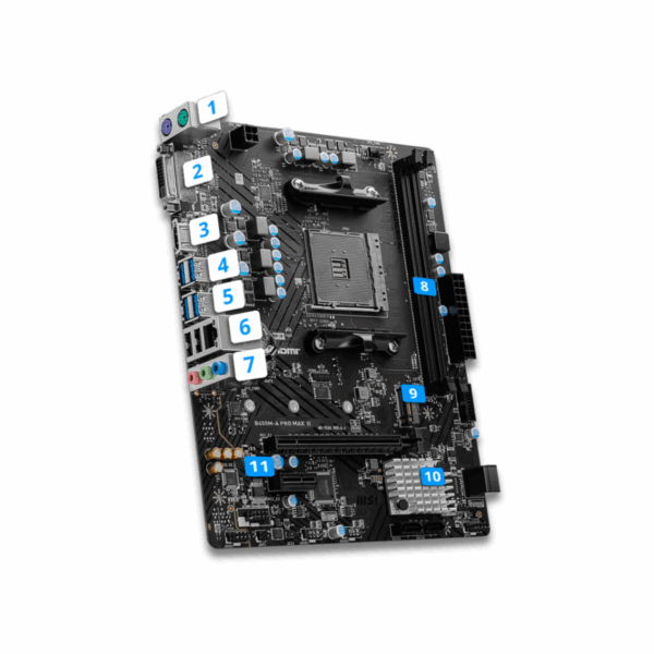 MSI B450M-A Pro Max II AM4 - Image 3