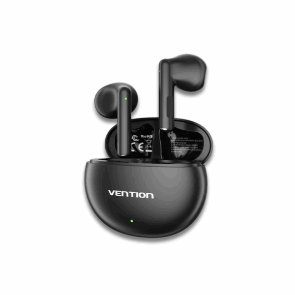 Vention Elf E06 True Wireless Bluetooth Earphones Black - NBKB0 - Image 2