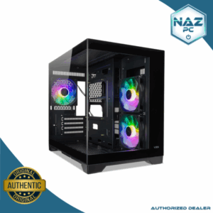 Tecware VXN Evo Black MATX Dual Chamber Case w/ 3X 120mm ARGB Fans