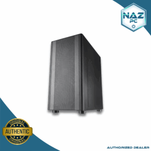 Tecware Flatline Black MATX TG Case with 4 Black Fans