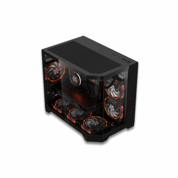 Coolman Spectra Dual Chamber MATX Case Black - Image 2