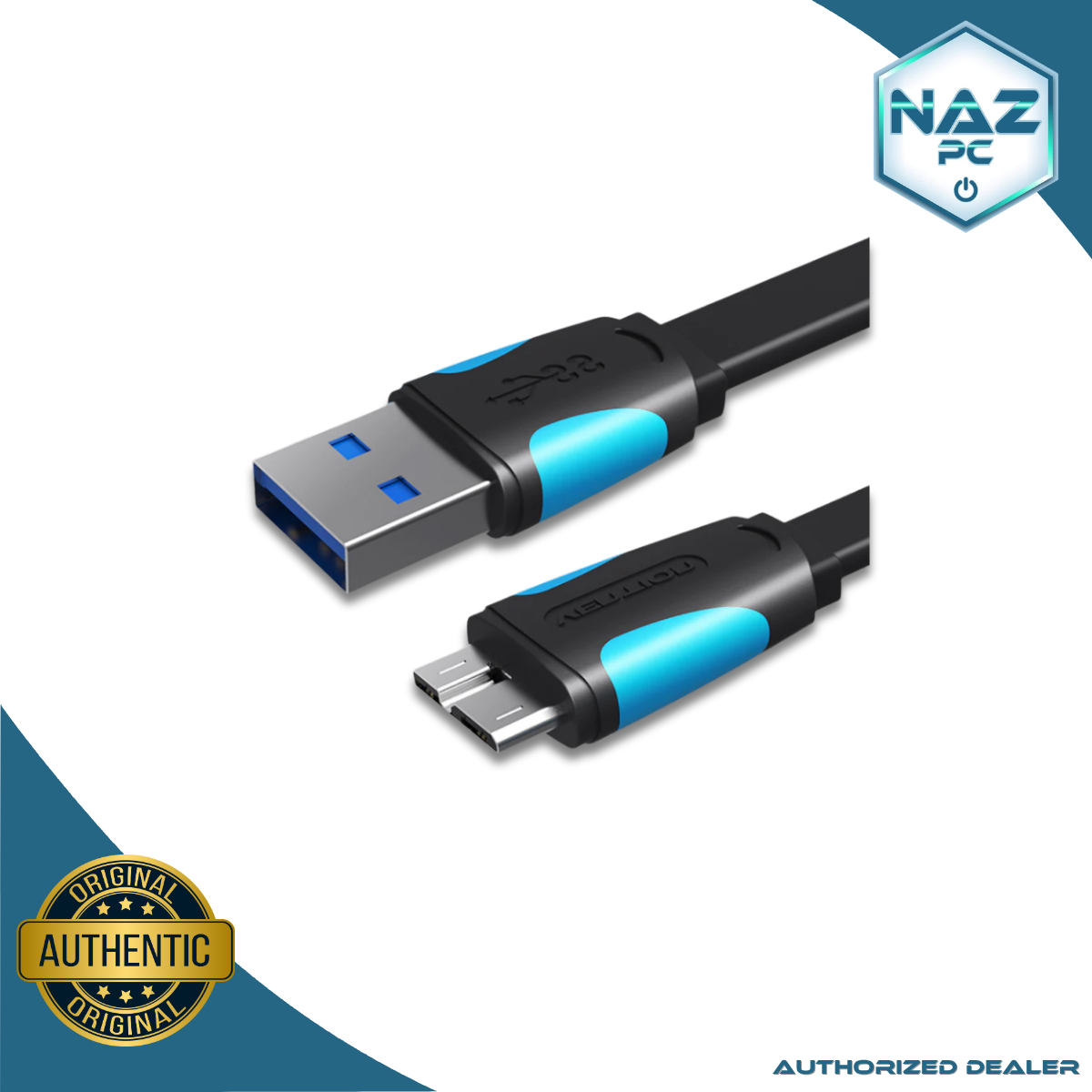 VENTION FLAT USB 3.0 A MALE TO MICRO B MALE